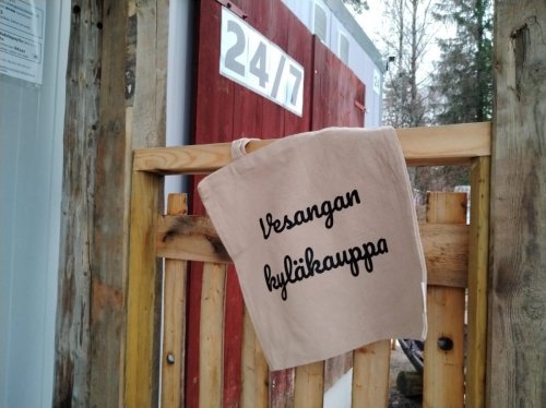 Vesangan kyläkaupan kangaskassi